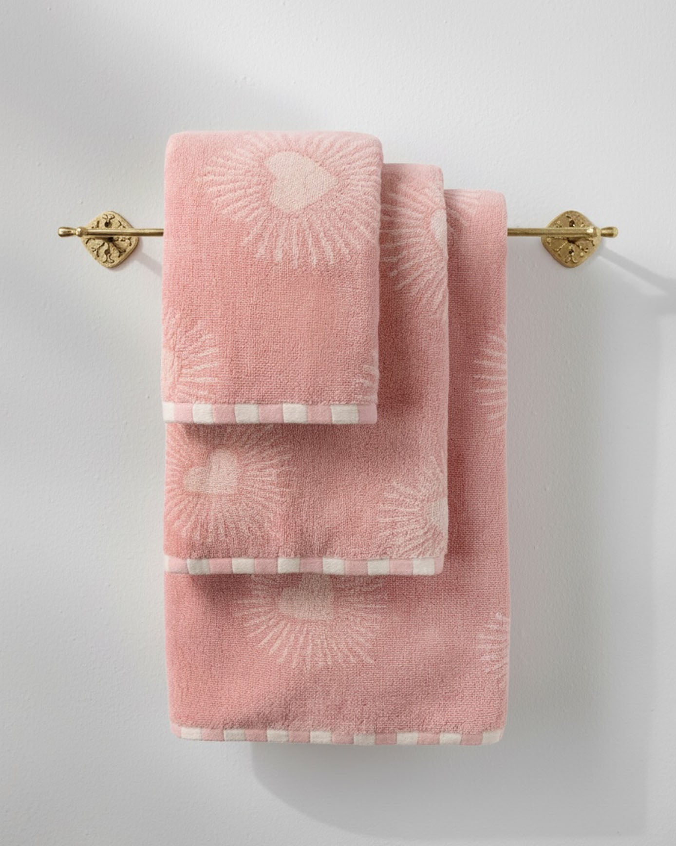 Cotton Radiant Hearts Print Towel