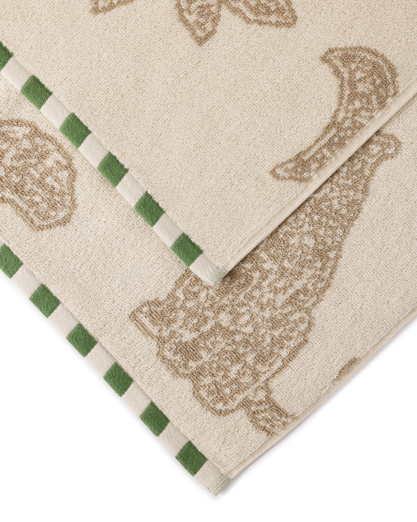 Cotton Midnight Leopard Print Towel - Taupe