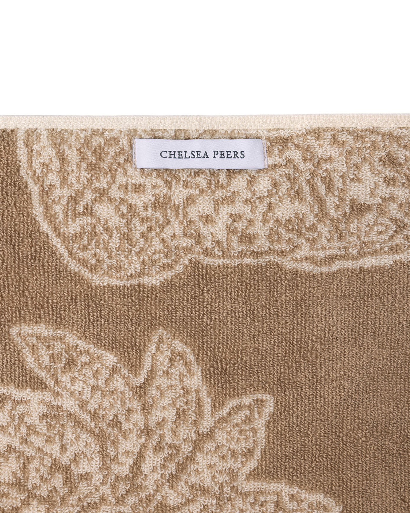 Cotton Midnight Leopard Print Towel - Taupe