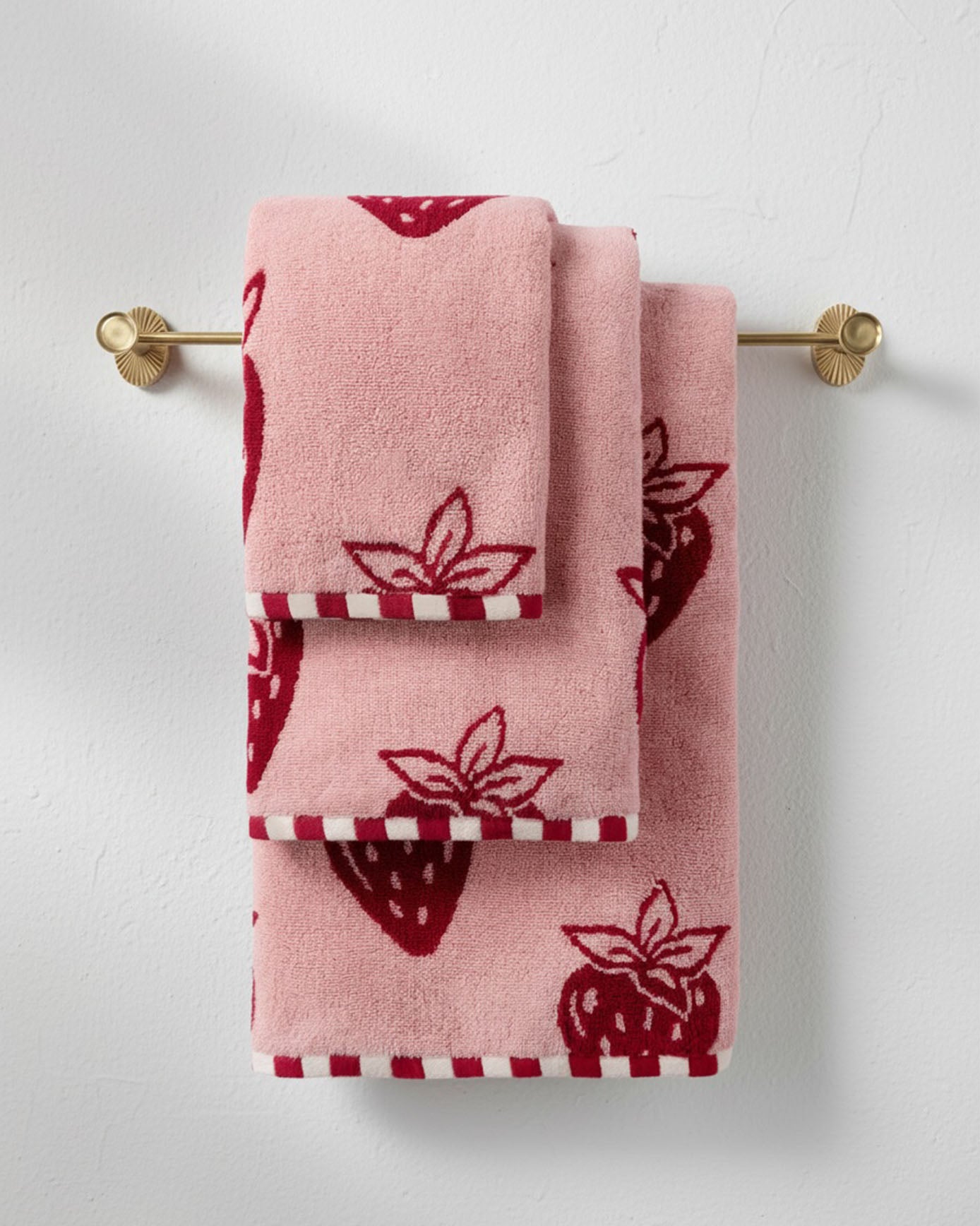 Cotton Strawberry Fields Print Towel
