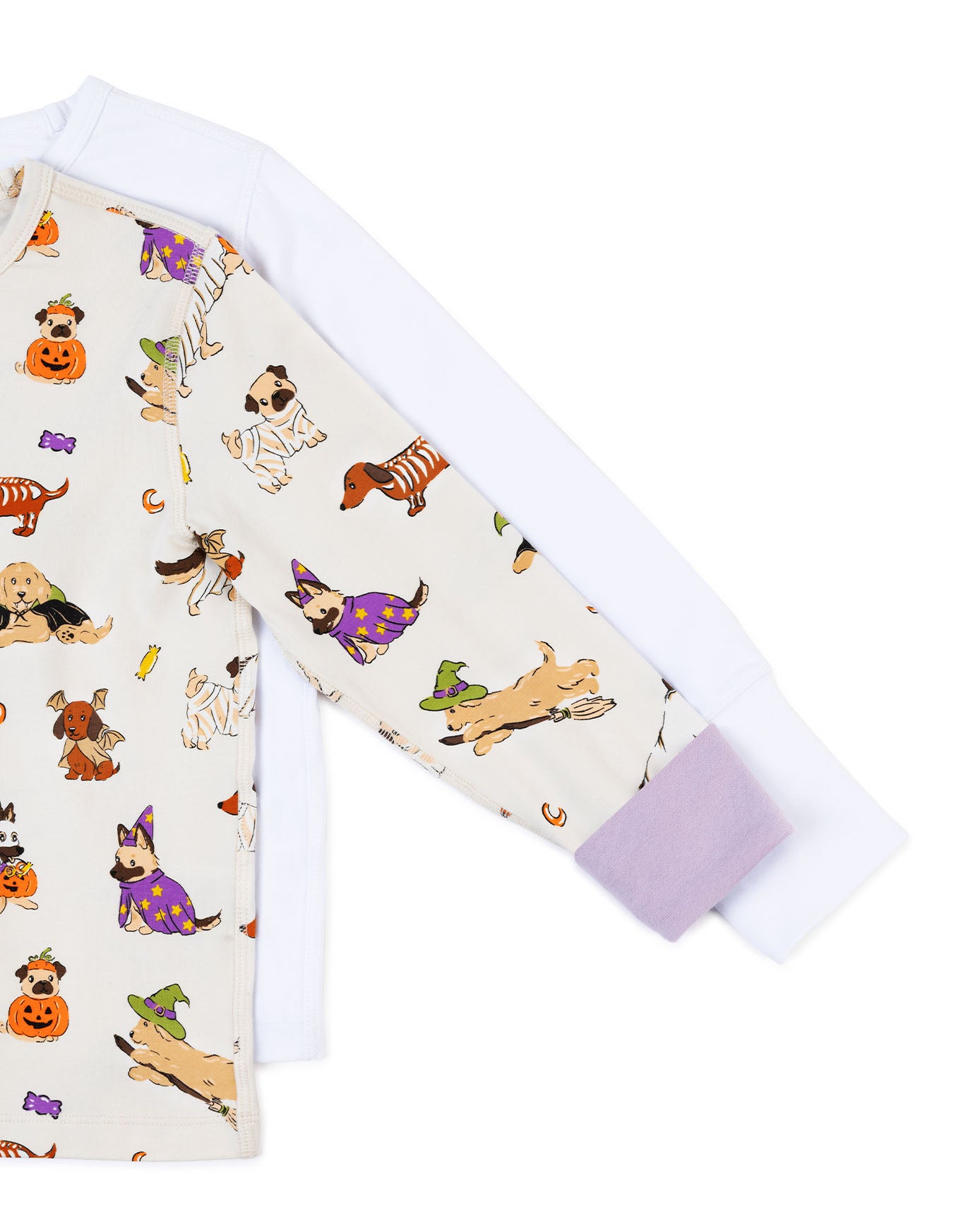 Kids Two Pack Organic Cotton Halloween Dogs Print Long Pyjama Set