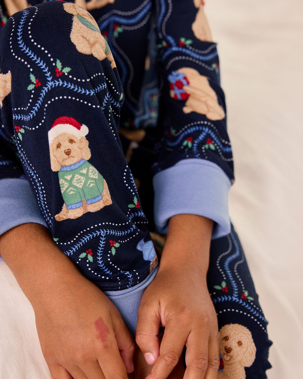Kids Christmas Chip the Cockapoo Portraits Print Long Pyjama Set