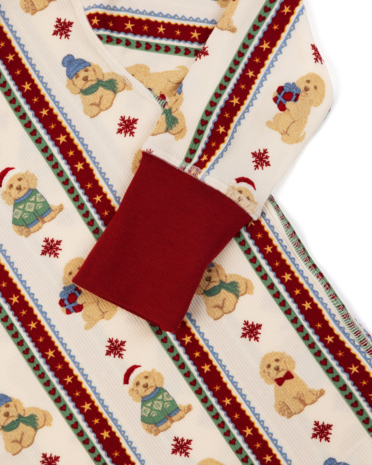 Kids Christmas Chip the Cockapoo Stripe Print Long Pyjama Set