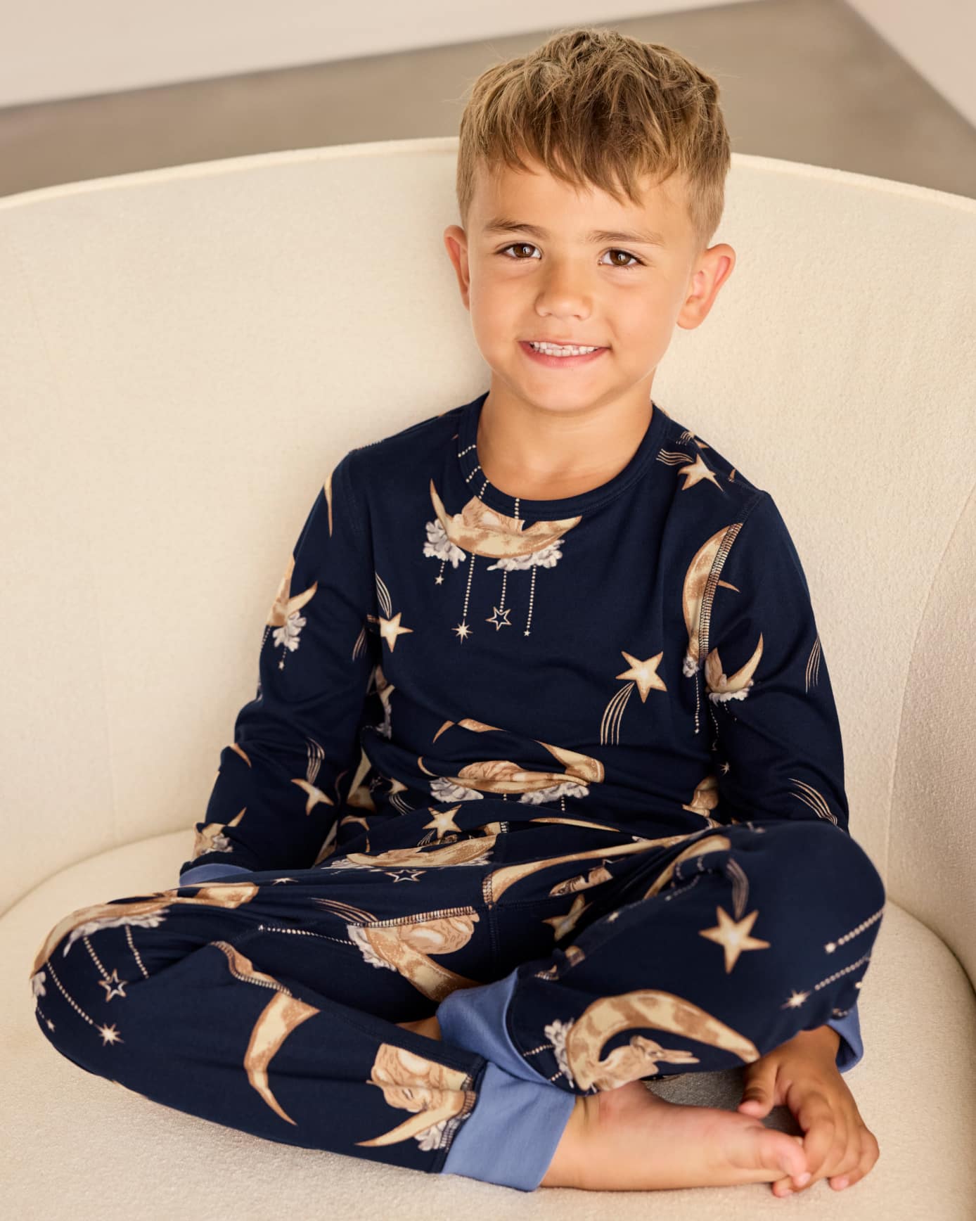 Kids Lunar Bunny Print Long Pyjama Set