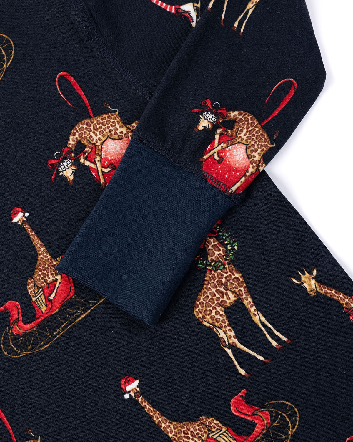 Kids Christmas Giraffe Print Long Pyjama Set