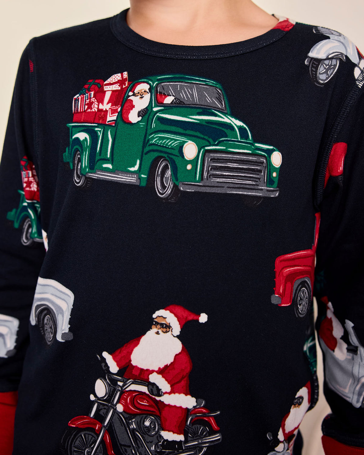 Kids Christmas Santa Road Trip Print Long Pyjama Set