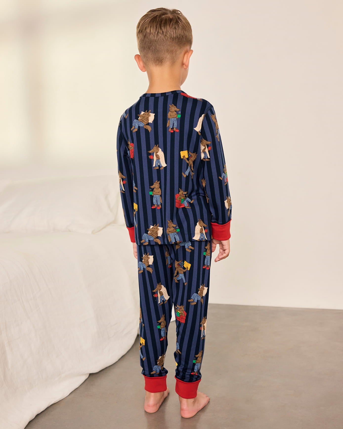 Kids Nap Bandit Wolf Print Long Pyjama Set