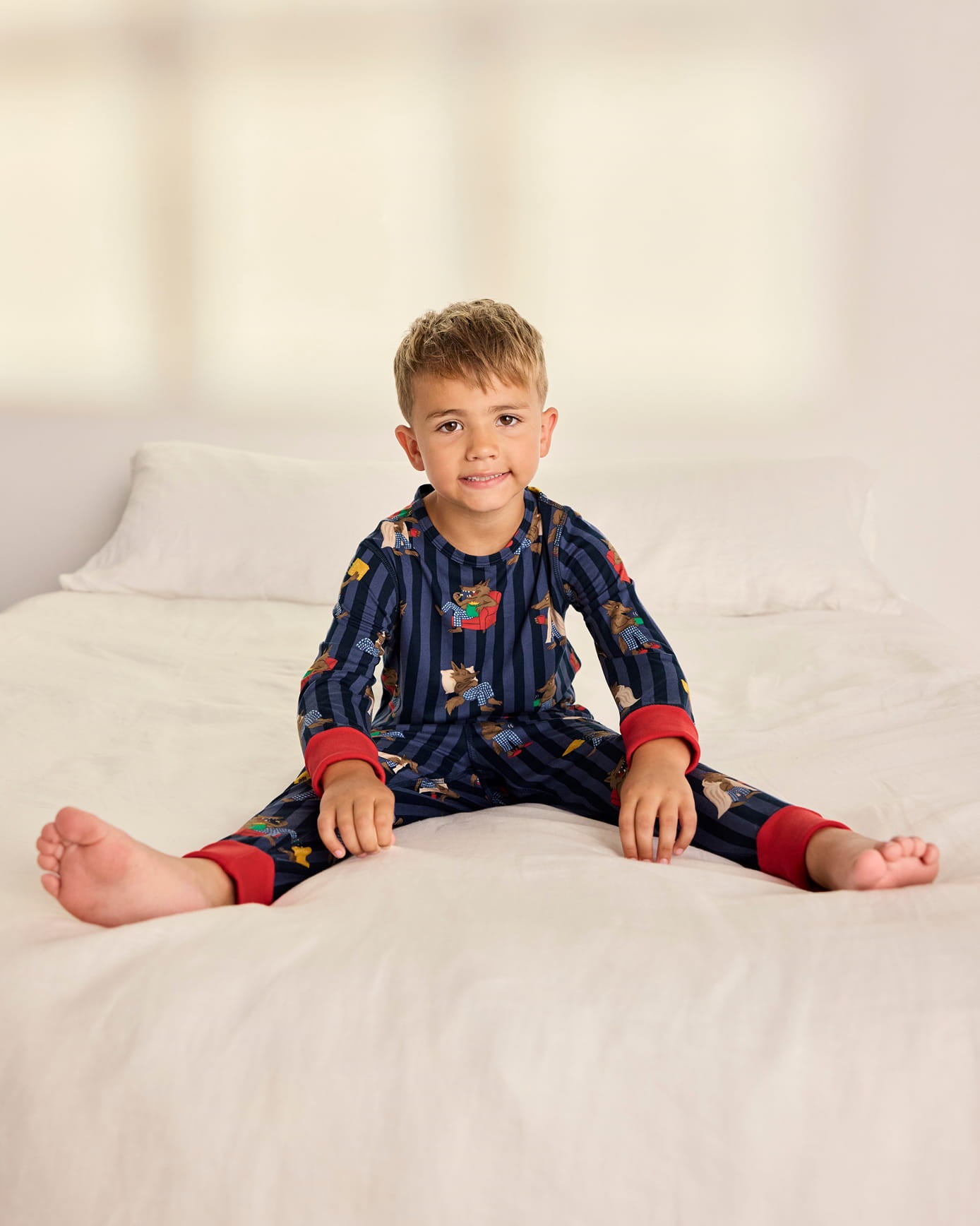 Kids Nap Bandit Wolf Print Long Pyjama Set
