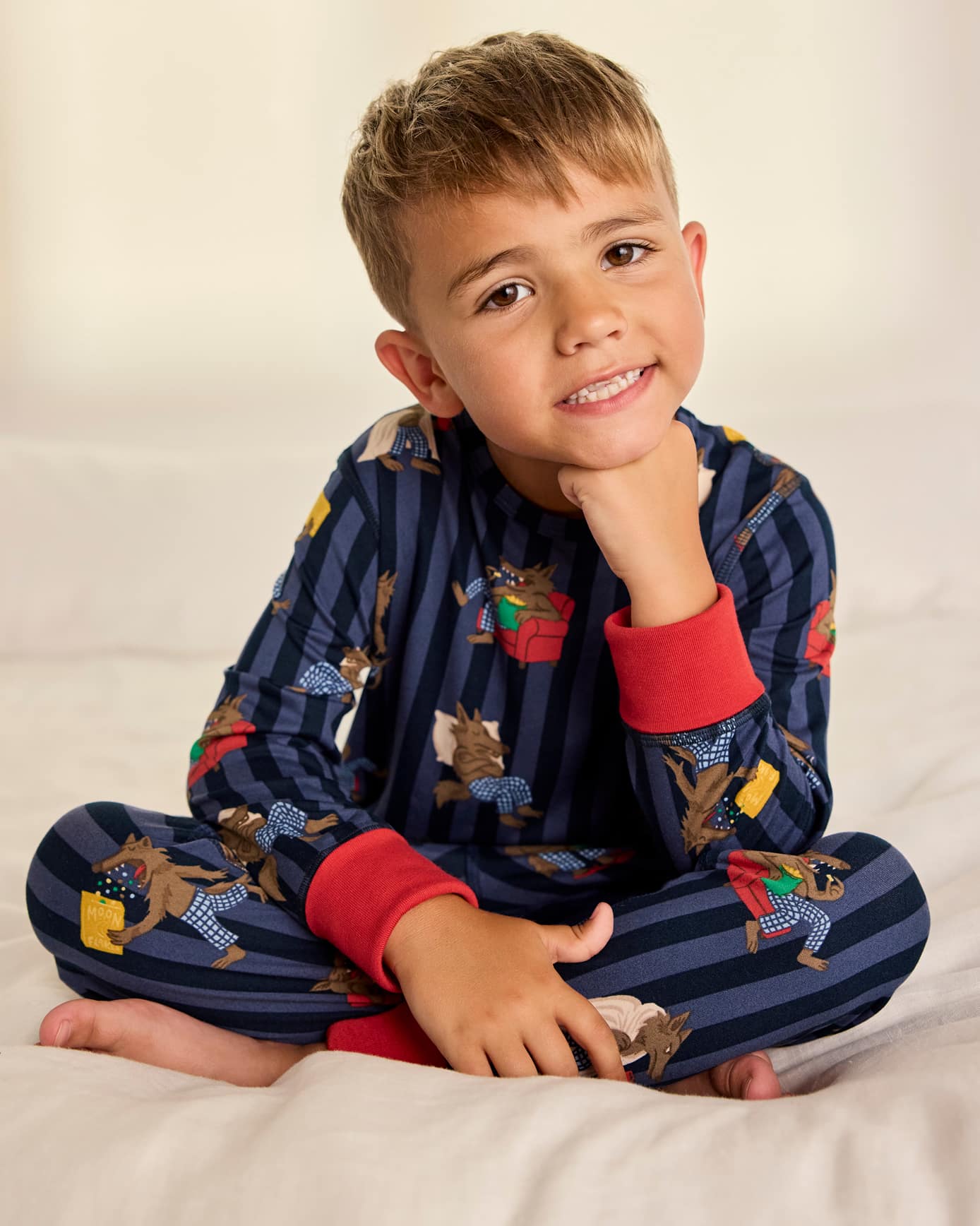 Kids Nap Bandit Wolf Print Long Pyjama Set