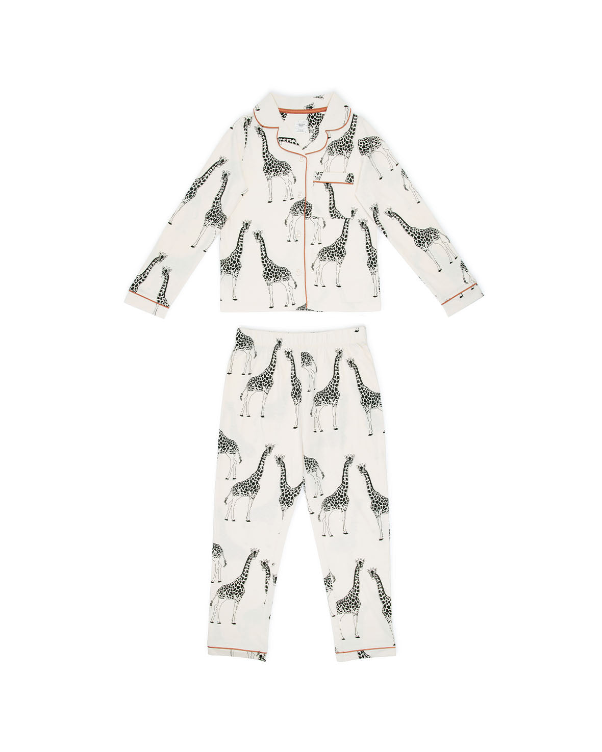 Organic Cotton Giraffe Print Long Pyjama Set