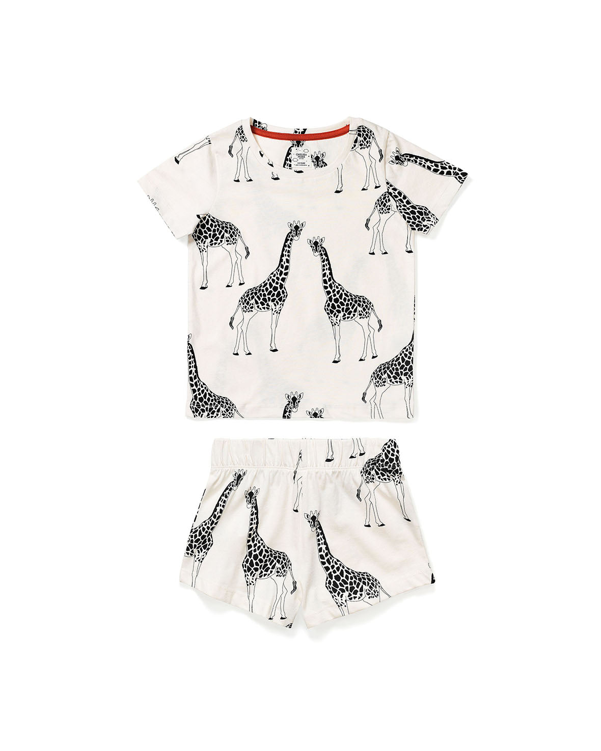 Organic Cotton Giraffe Print Short Pyjama Set