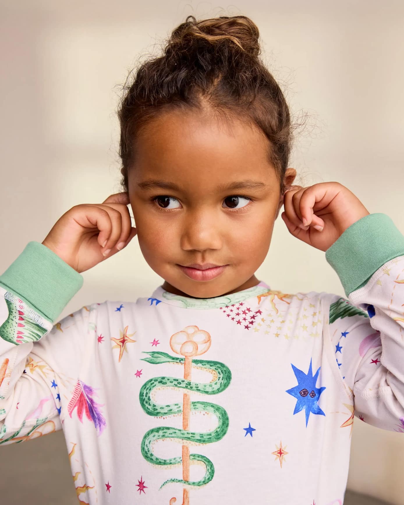 Kids Organic Cotton Mythical Dragon Print Long Pyjama Set