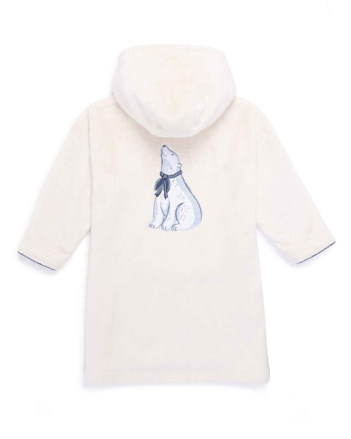 Kids Fleece Embroidered Polar Bear Blanket Hoodie