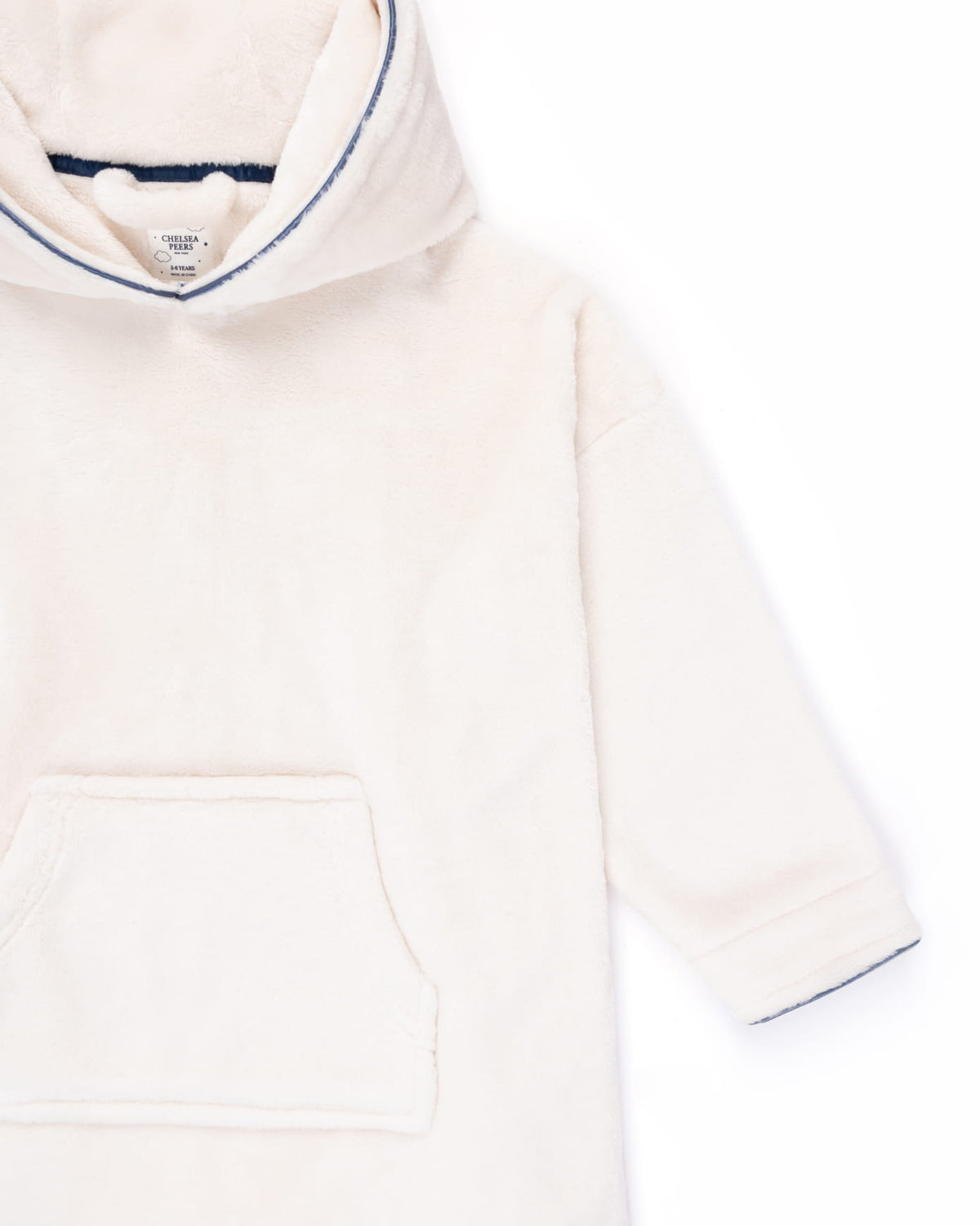 Kids Fleece Embroidered Polar Bear Blanket Hoodie