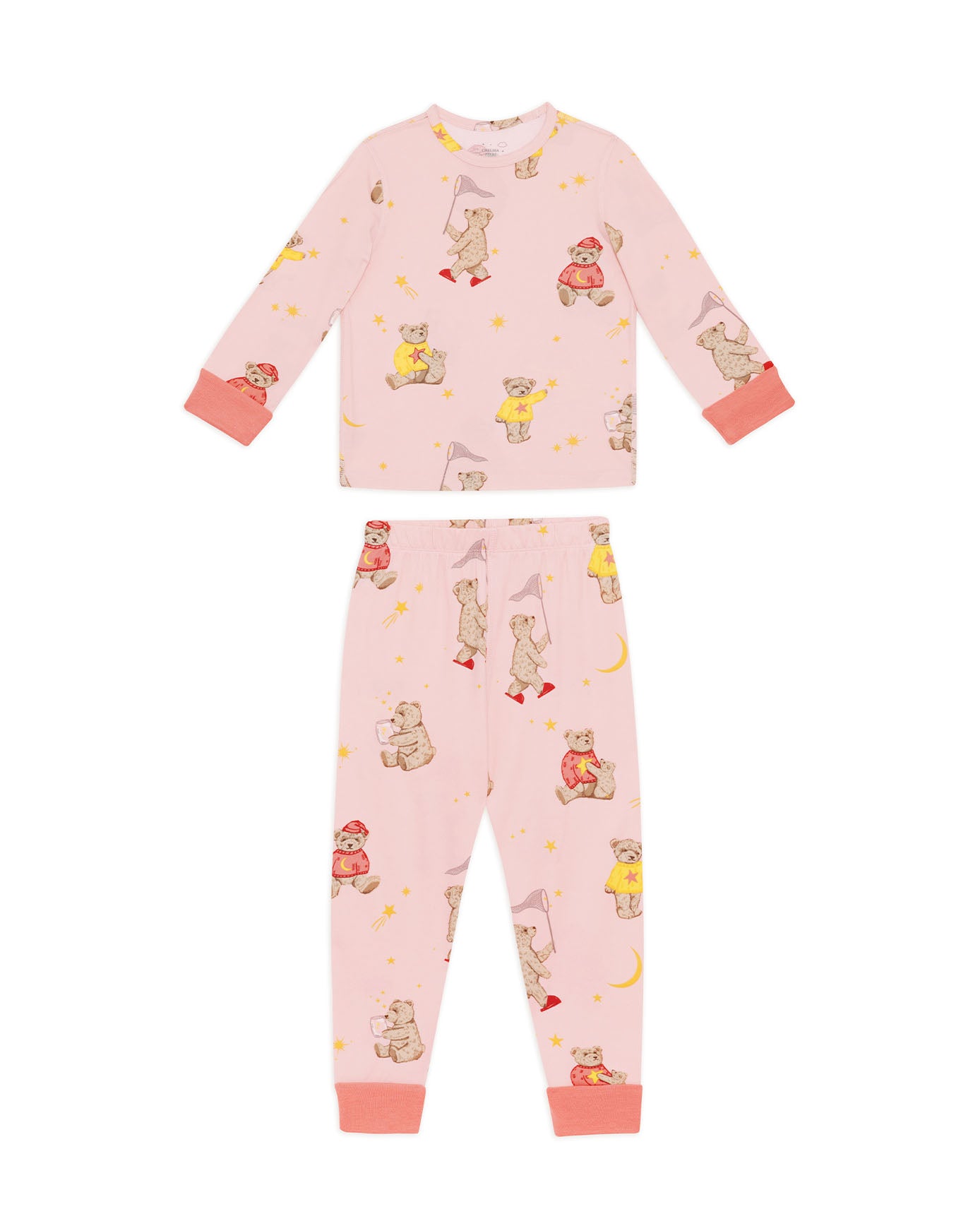 Kids Two Pack Elephant Dreamscape / Celestial Bear Print Long Pyjama Set
