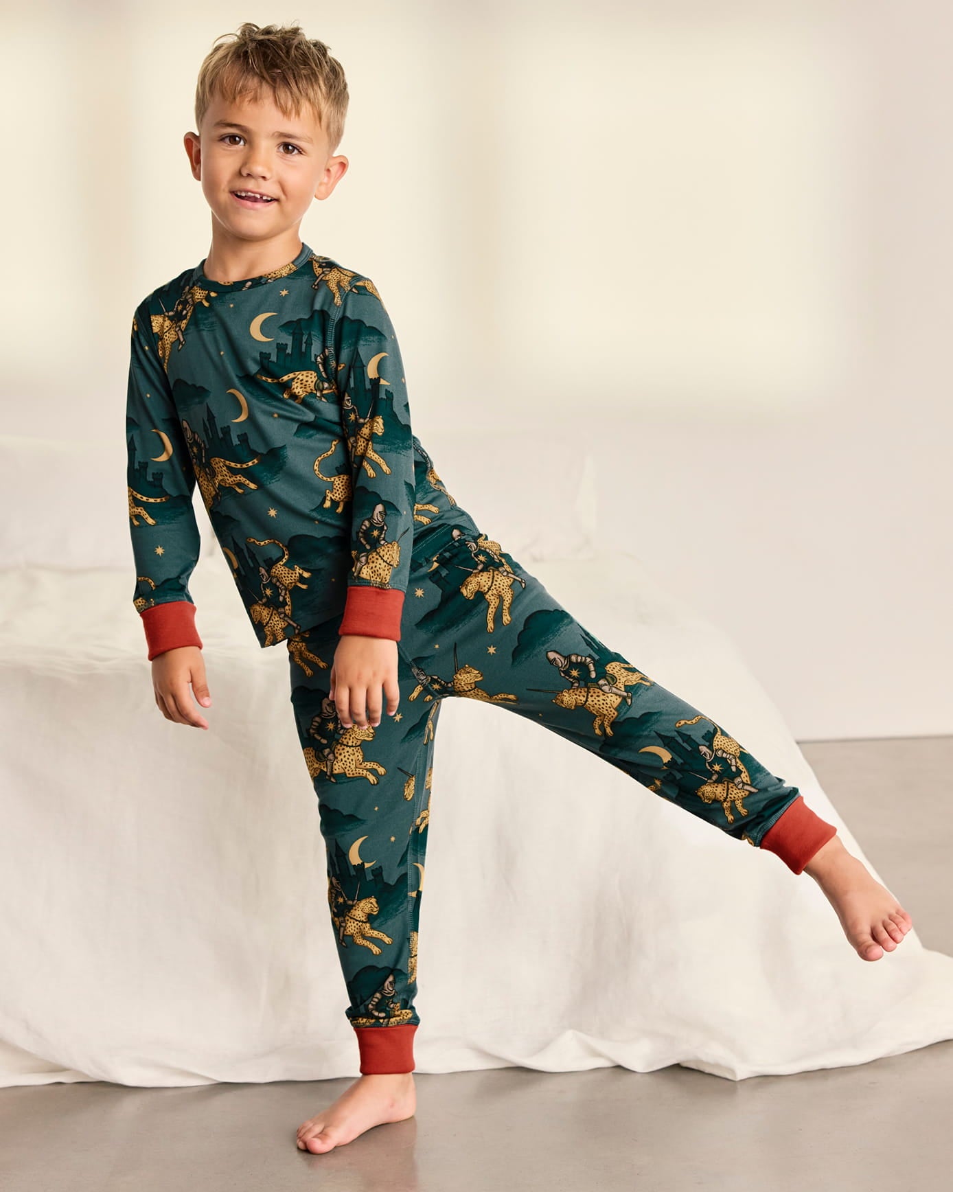 Kids Two Pack Midnight Serenade / Moonlit Knight Print Long Pyjama Set