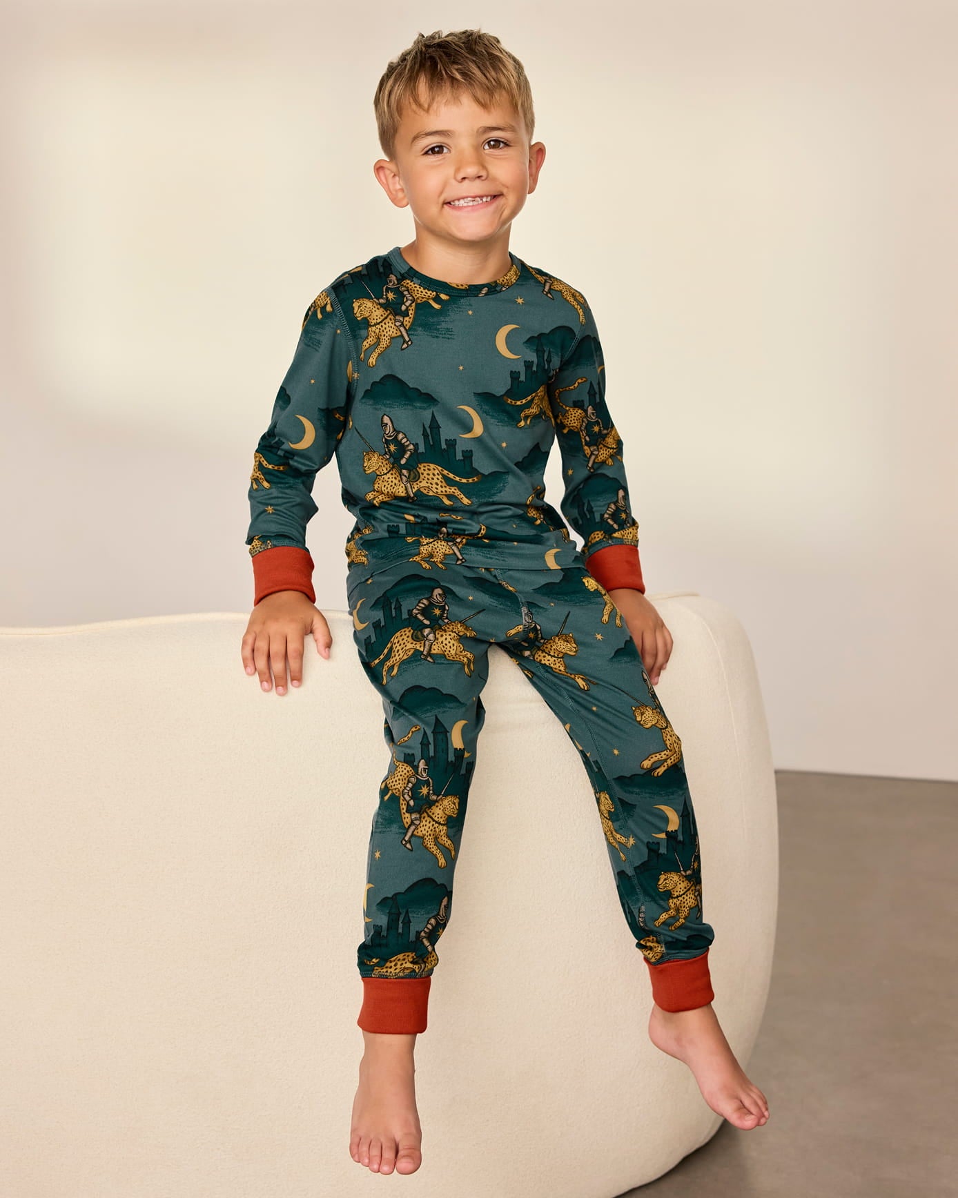 Kids Two Pack Midnight Serenade / Moonlit Knight Print Long Pyjama Set