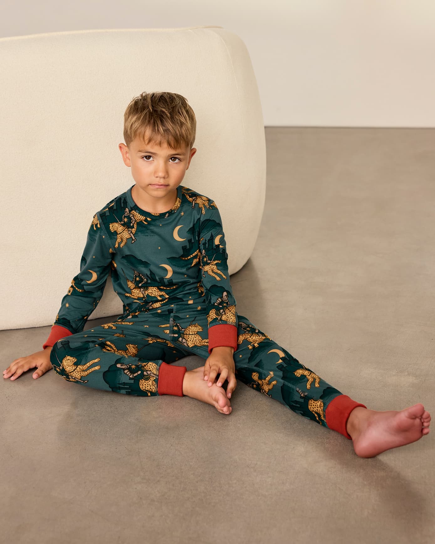Kids Two Pack Midnight Serenade / Moonlit Knight Print Long Pyjama Set