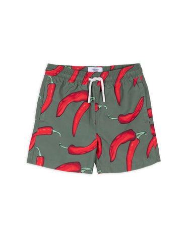 Kids Chilli Pepper Print Swim Shorts
