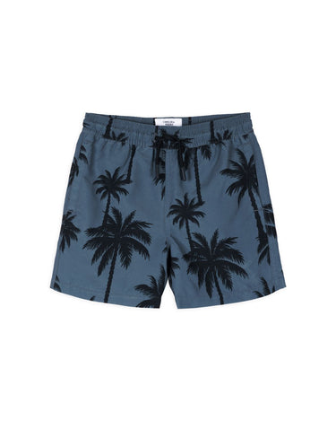 Kids Midnight Palm Print Swim Shorts