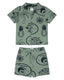 Kids Tropical Holiday Print Short Pyjama Set - Sage