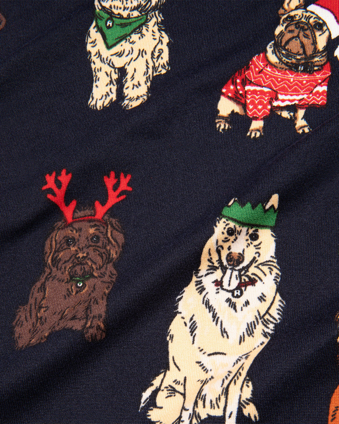 Kids 12 Dogs of Christmas Print Long Pyjama Set