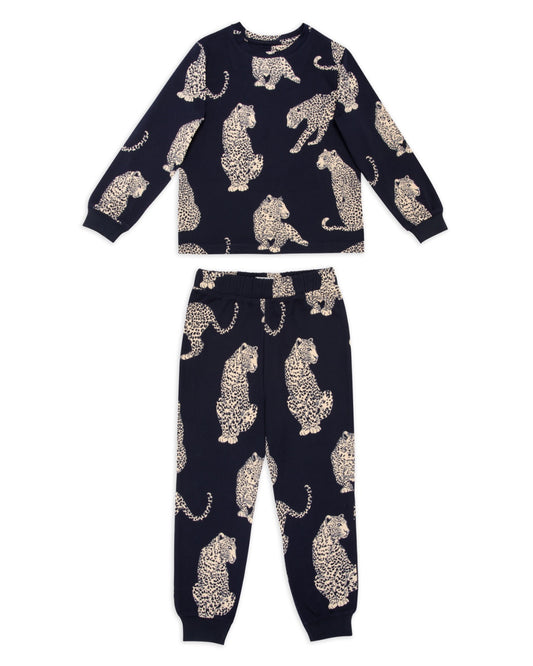 Kids Leopard Print Long Pyjama Set