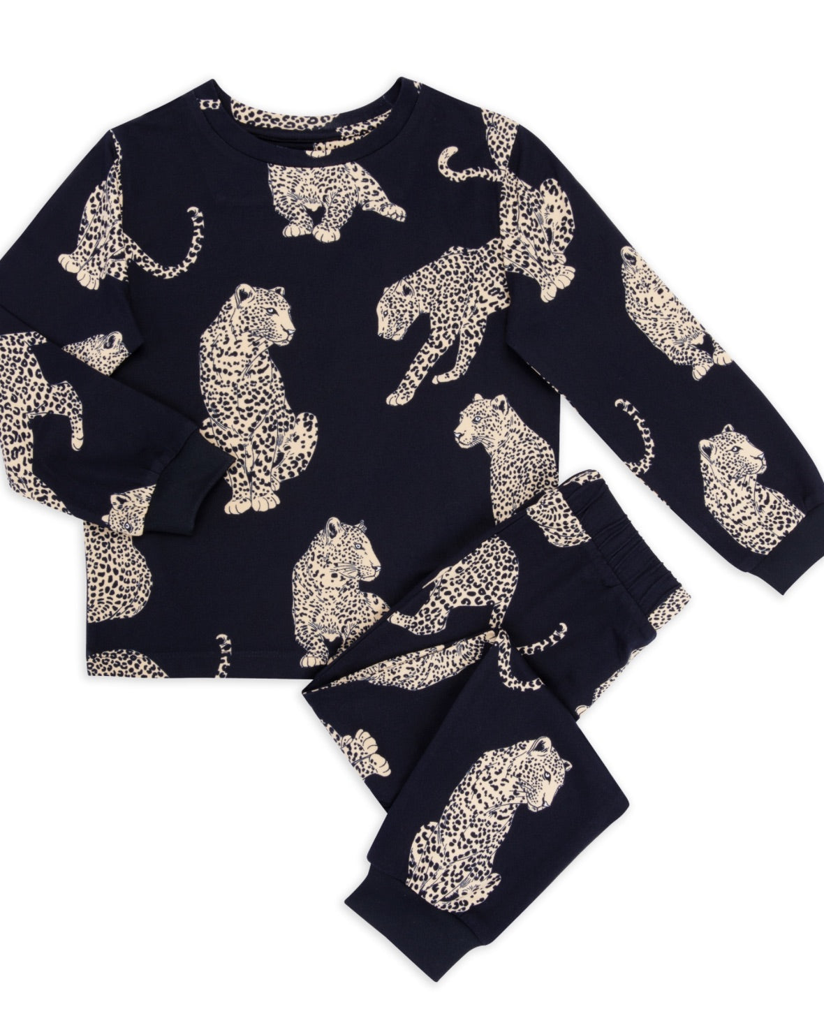 Kids Leopard Print Long Pyjama Set