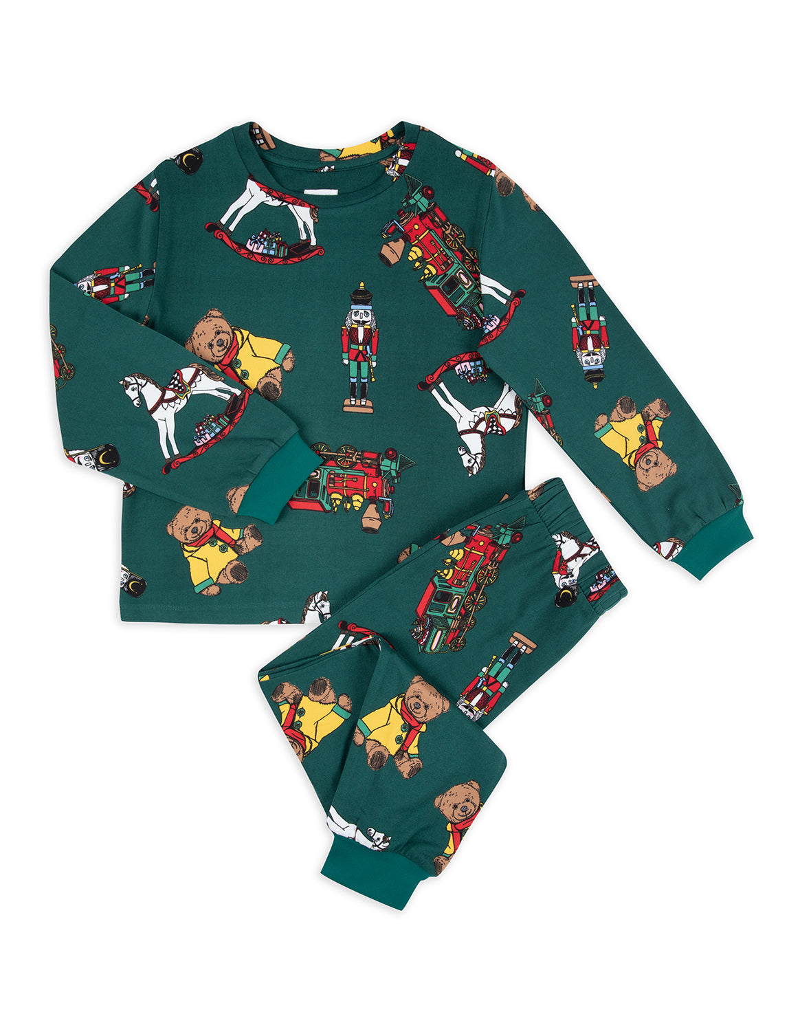 Kids Christmas Toys Print Long Pyjama Set