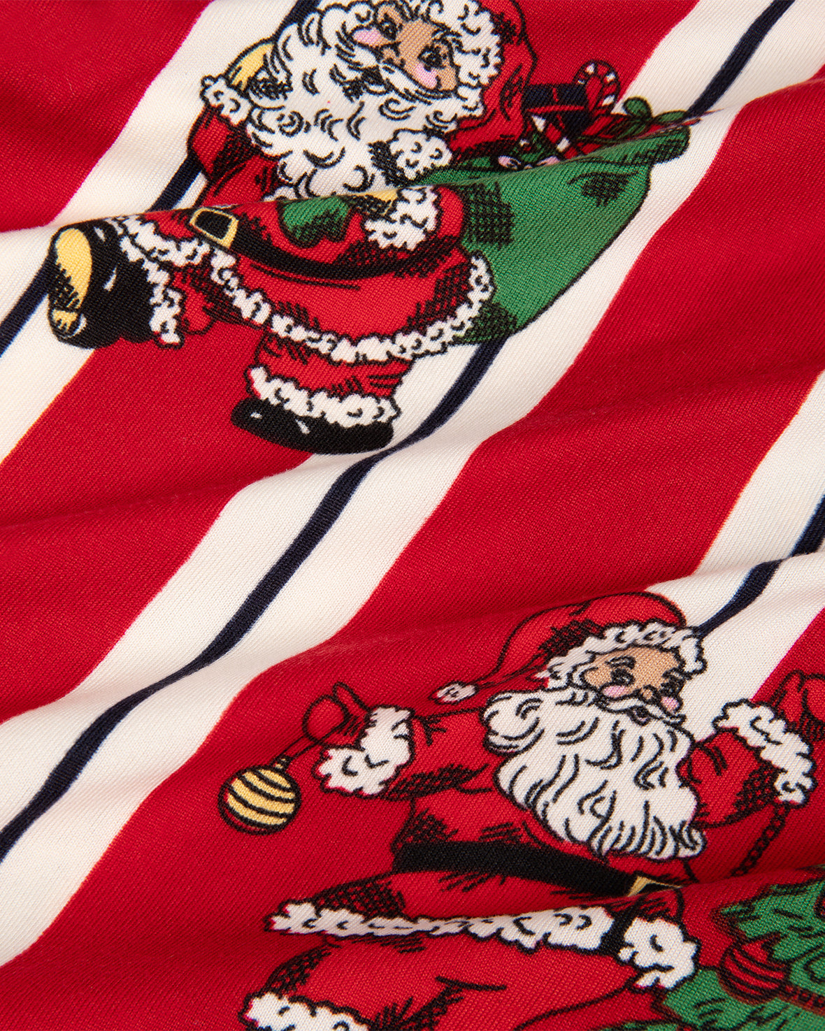 Baby Christmas Santa Stripe Print Sleepsuit