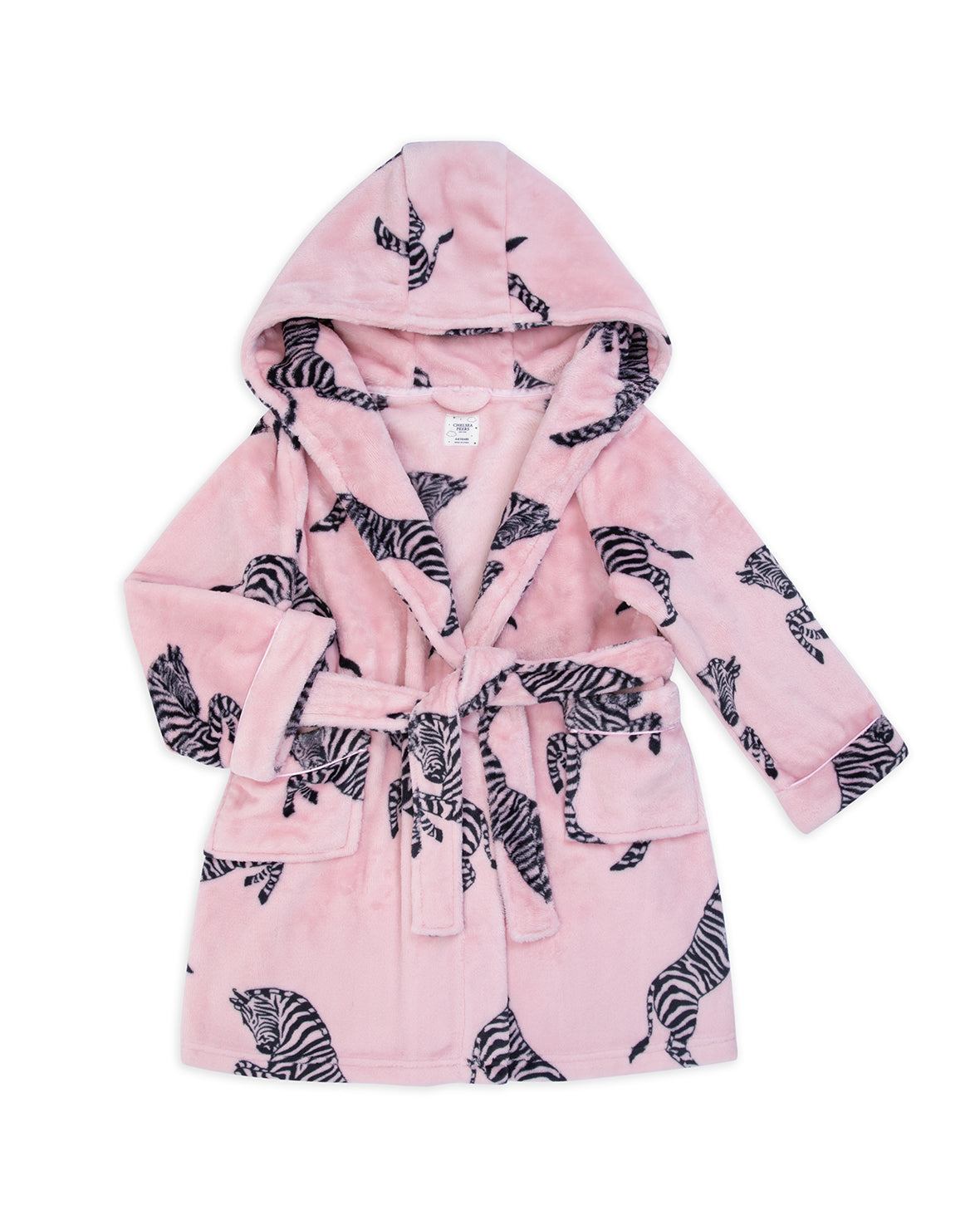 Fleece Jumping Zebra Print Dressing Gown