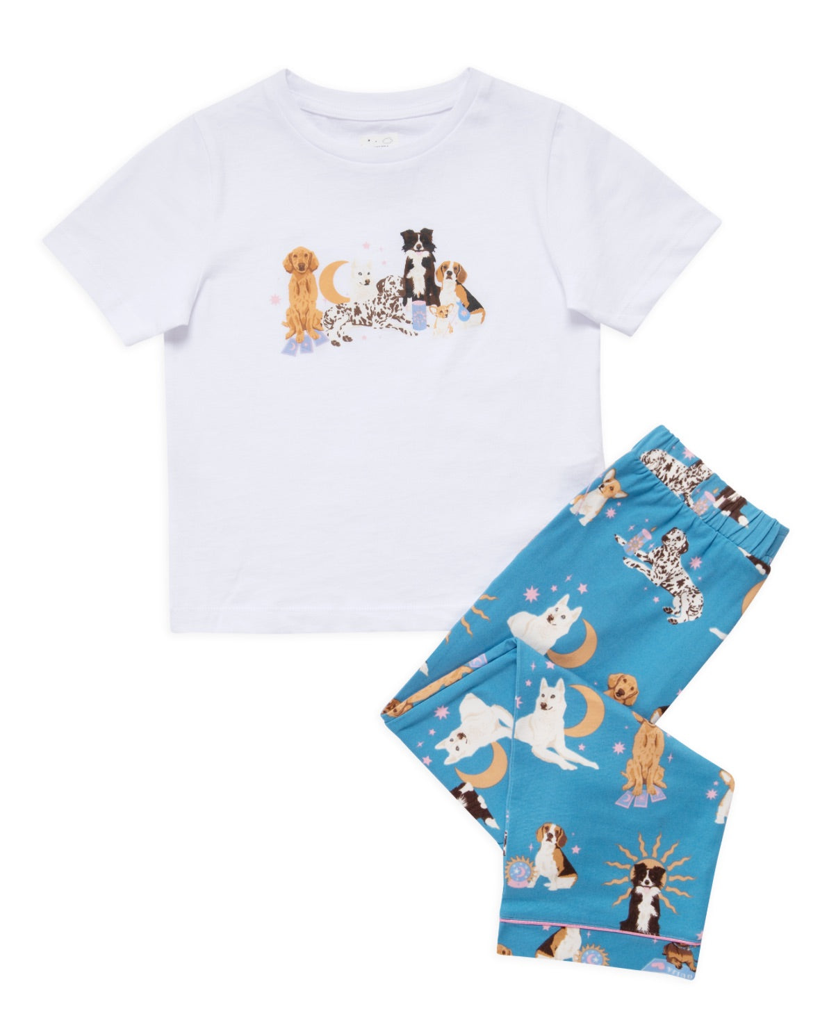 Kids Mystic Dogs Print Long Pyjama Set