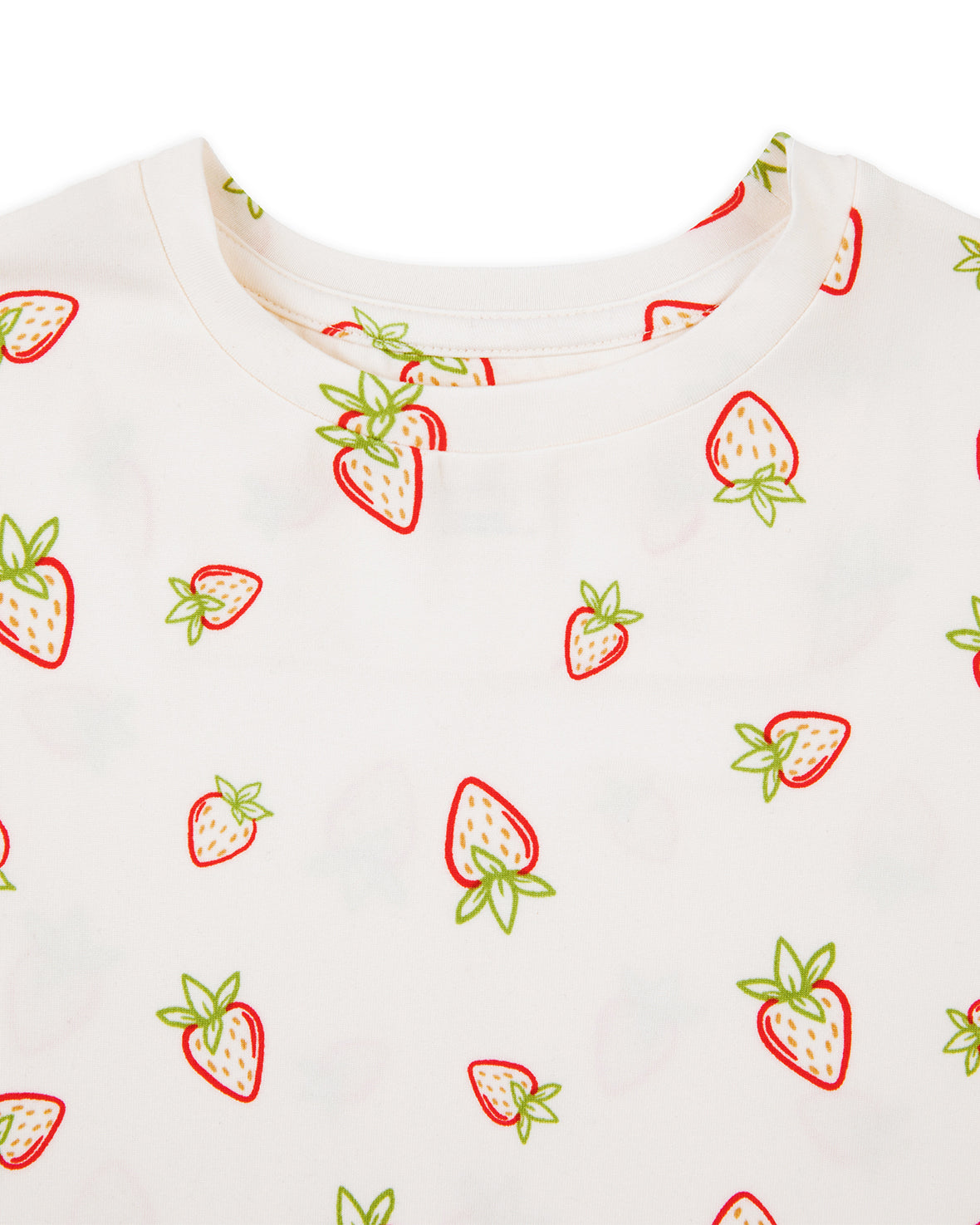 Kids Strawberry Print Long Pyjama Set