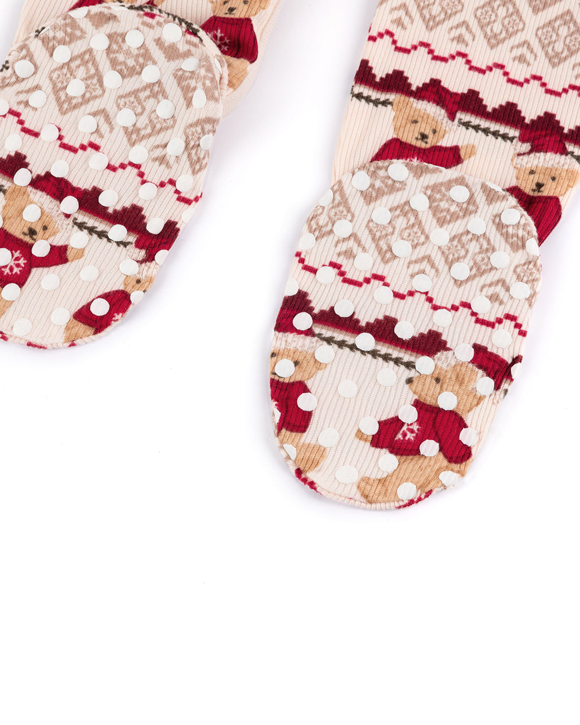 Baby Peers the Bear Christmas Fair Isle Print Sleepsuit