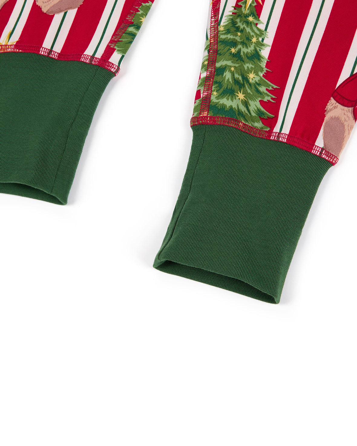 Kids Christmas Teddy Bear Stripe Print Long Pyjama Set