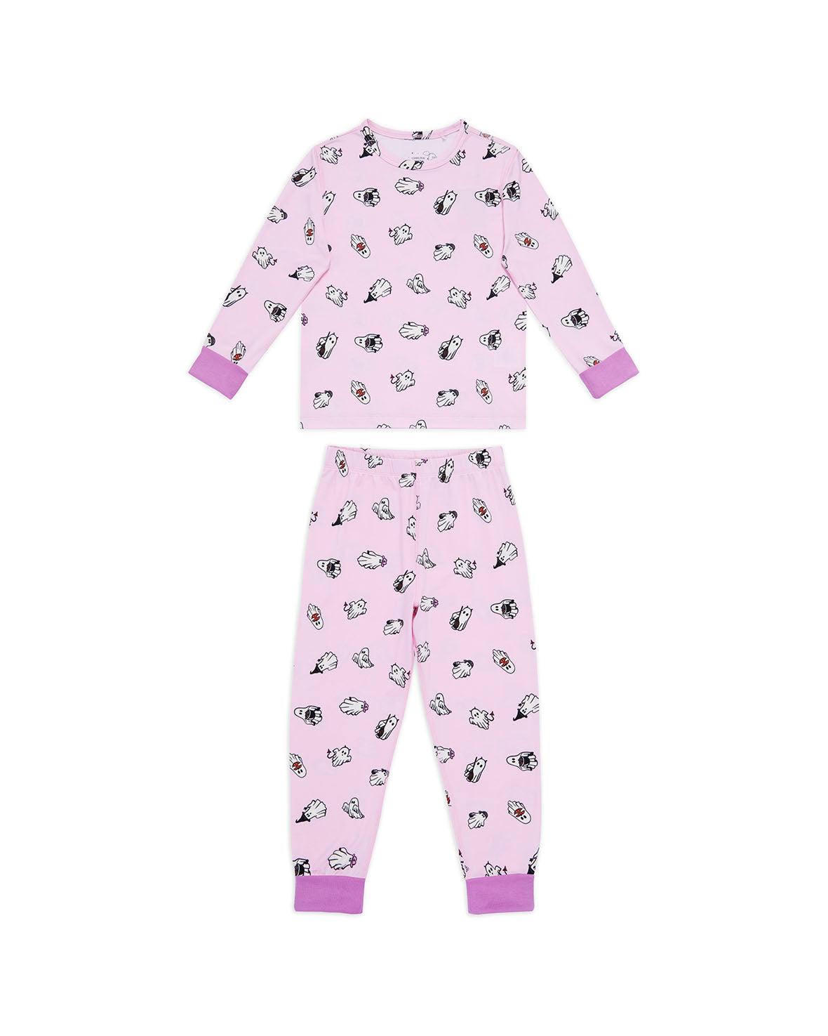 Kids Halloween Party Ghost Print Long Pyjama Set