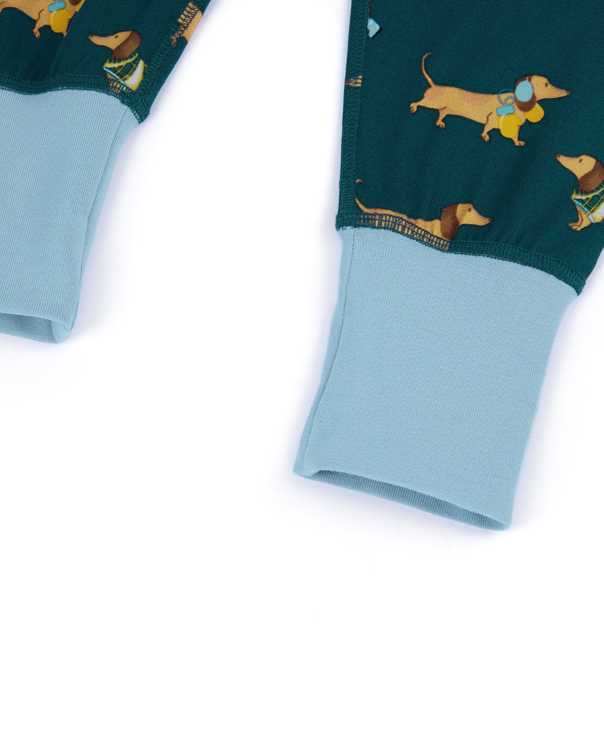 Kids Sausage Dog Stroll Print Long Pyjama Set