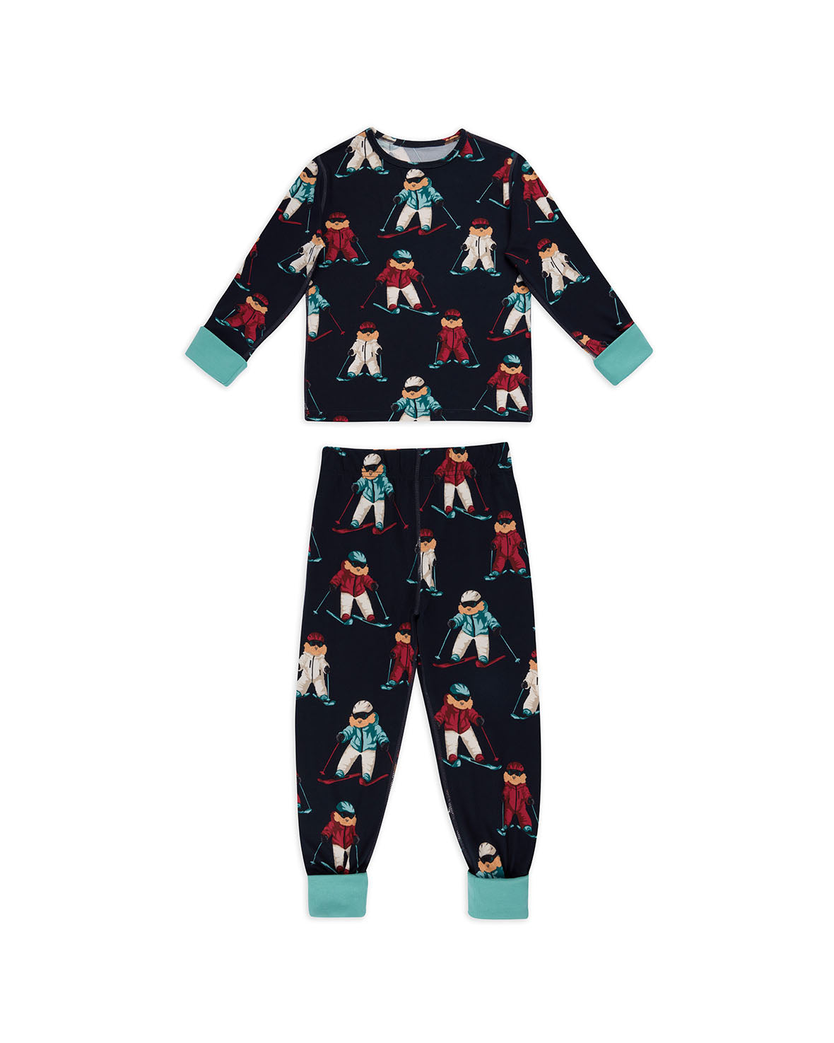 Kids Skiing Chip the Cockapoo Dog Print Long Pyjama Set
