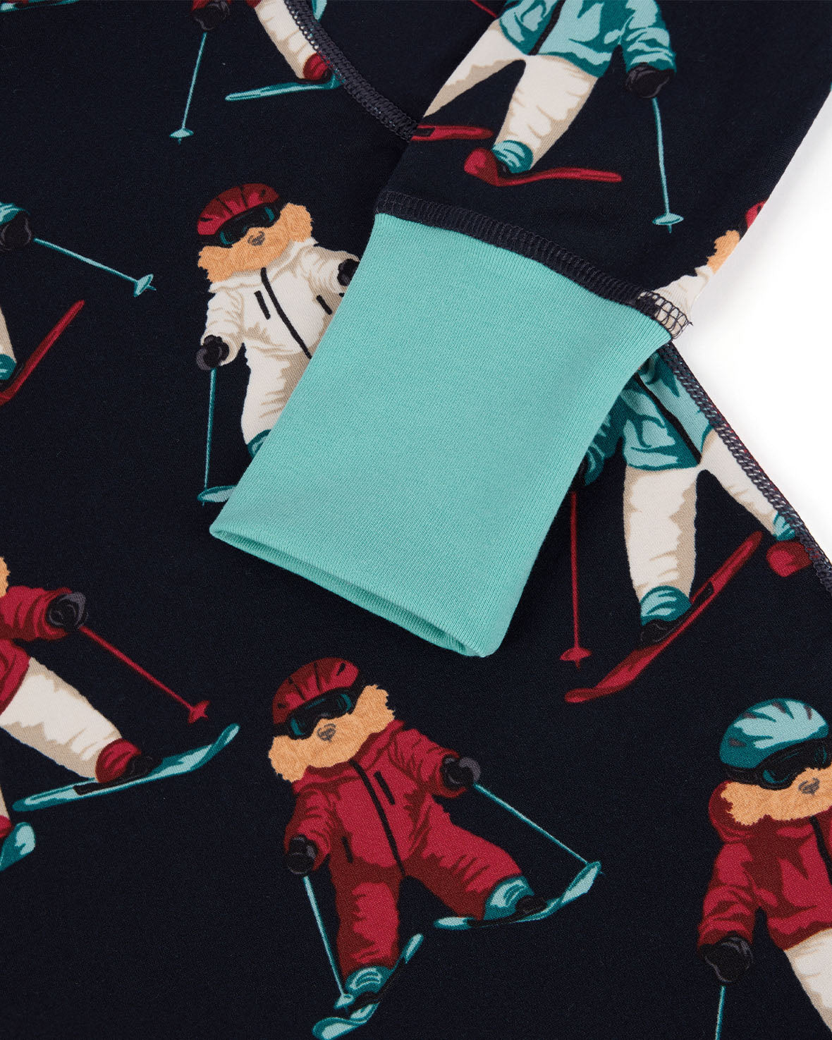 Kids Skiing Chip the Cockapoo Dog Print Long Pyjama Set