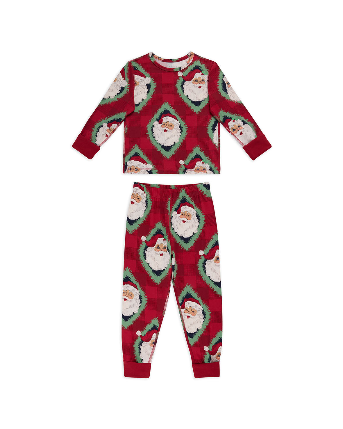 Kids Christmas Jolly Santa Print Long Pyjama Set