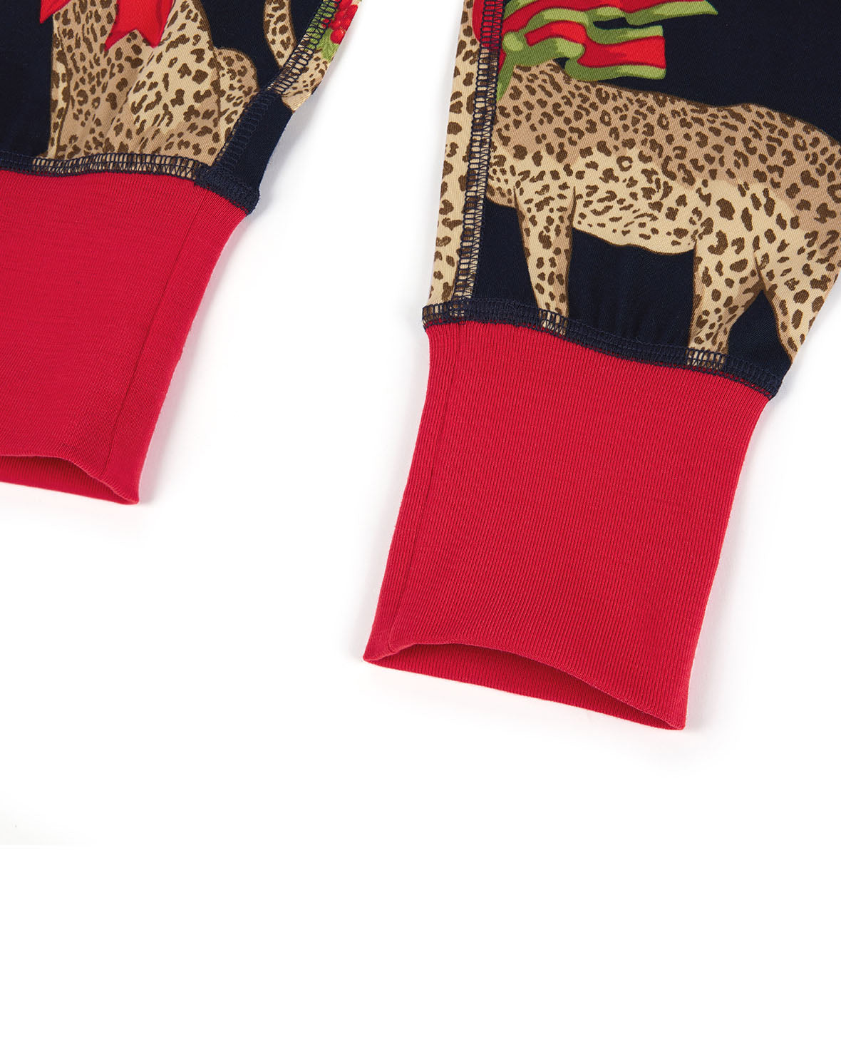 Kids Christmas Leopard Print Long Pyjama Set