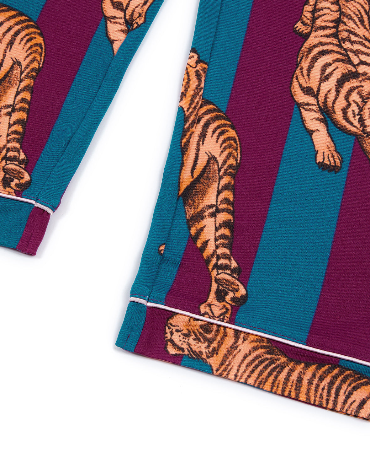 Kids Tiger Stripe Print Long Pyjama Set