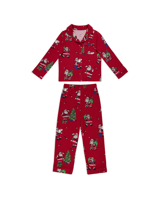 Kids Christmas Santa Snowball Print Long Pyjama Set – Chelsea Peers