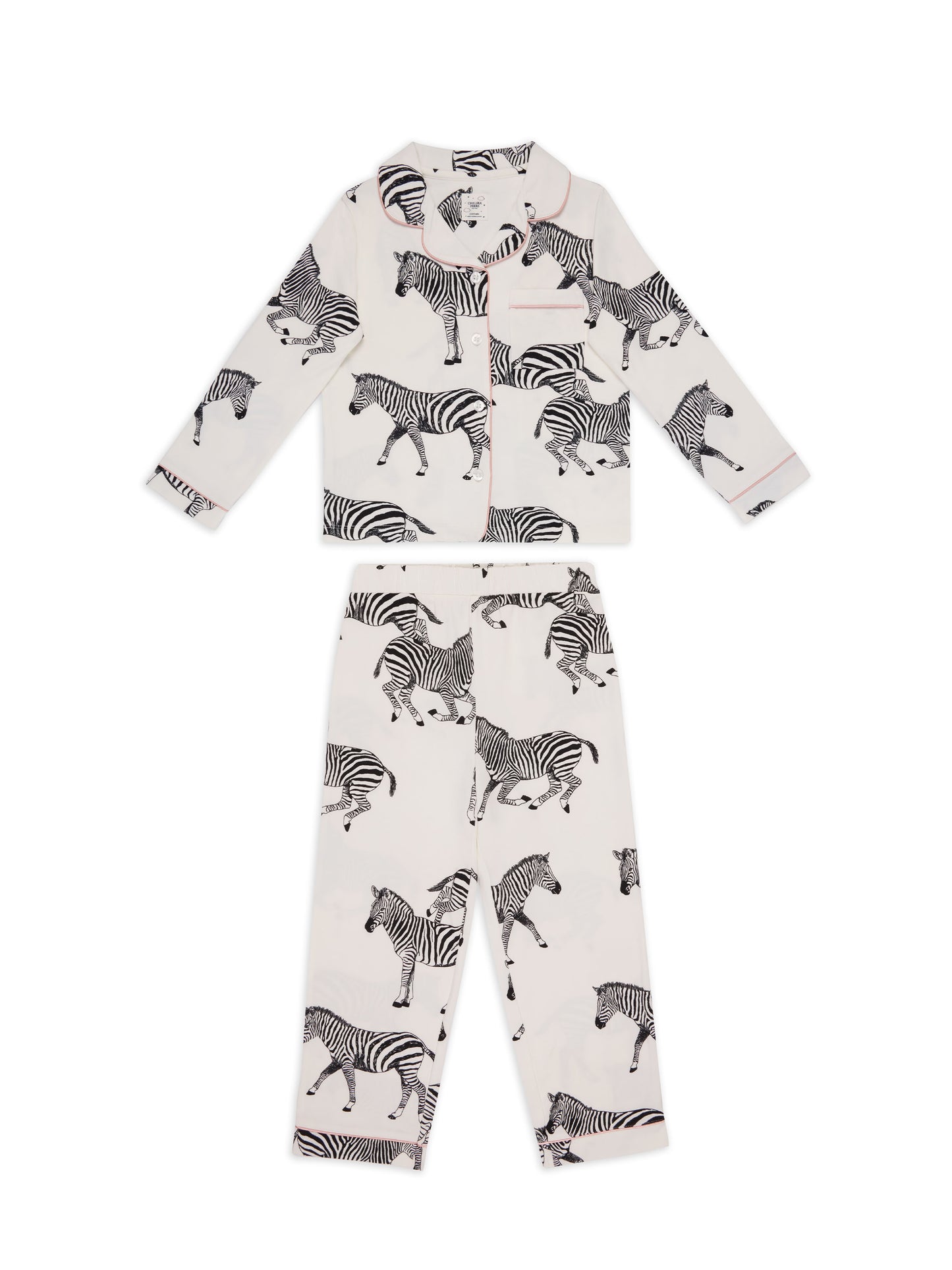 Kids Zebra Print Long Pyjama Set