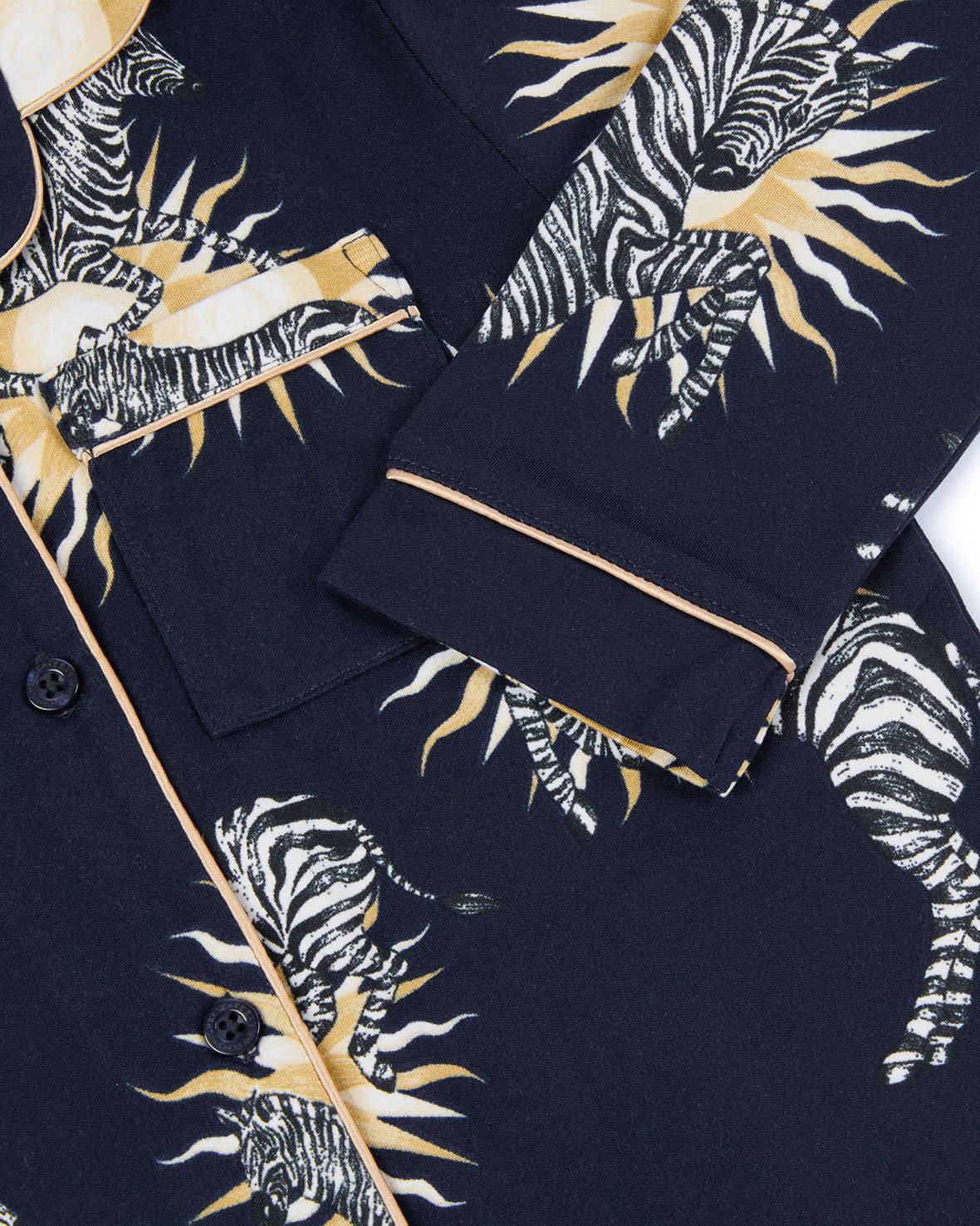 Kids Sunburst Zebra Print Long Pyjama Set