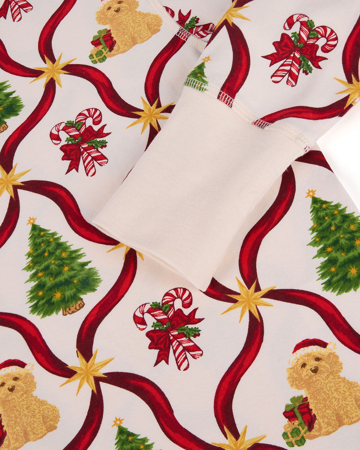 Kids Organic Cotton Christmas Tree & Dog Long Pyjama Set