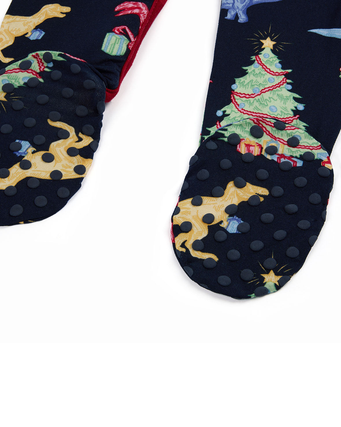 Baby Christmas Dinosaur Print Sleepsuit