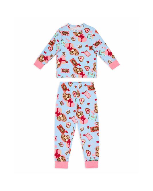 Kids Chocolate Box Print Long Pyjama Set