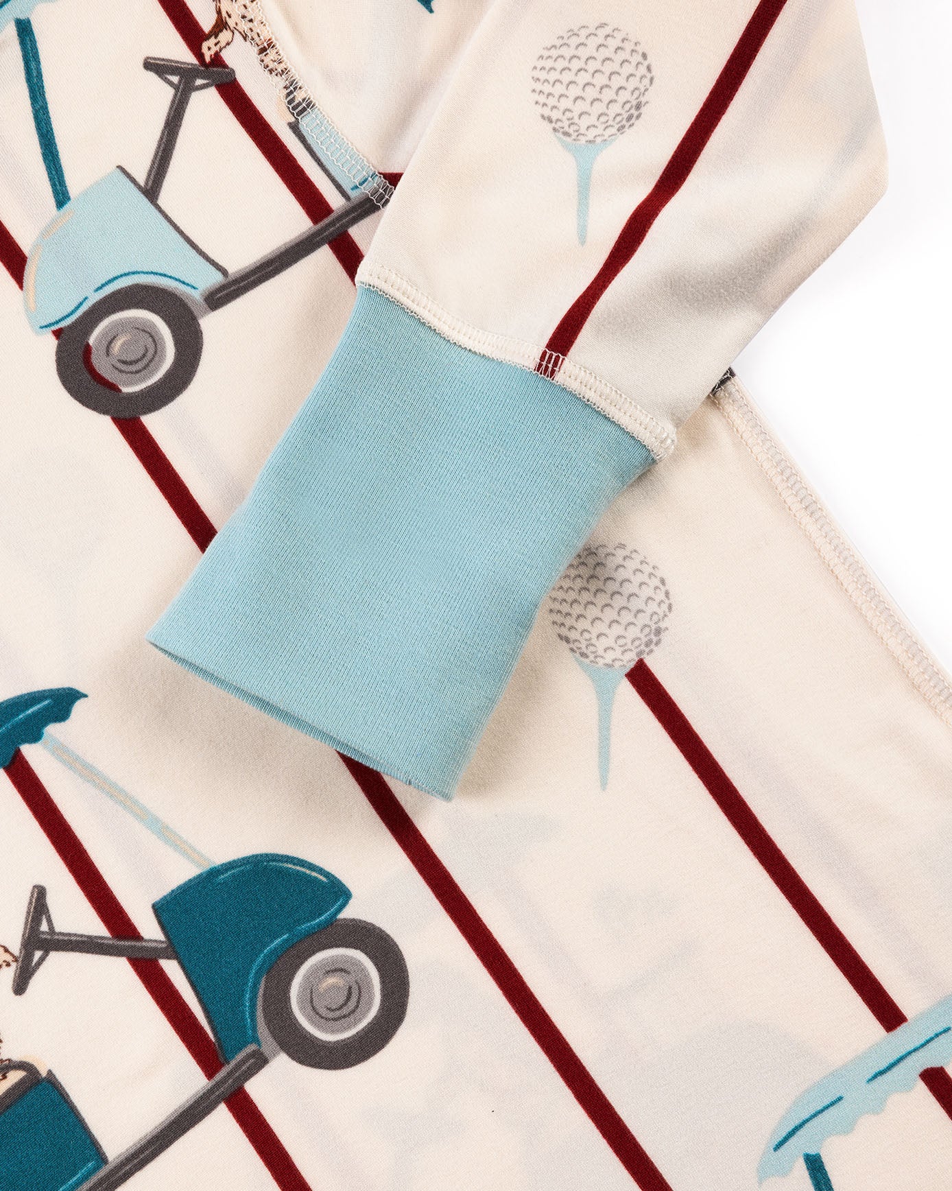 Kids Golf Dogs Stripe Print Long Pyjama Set