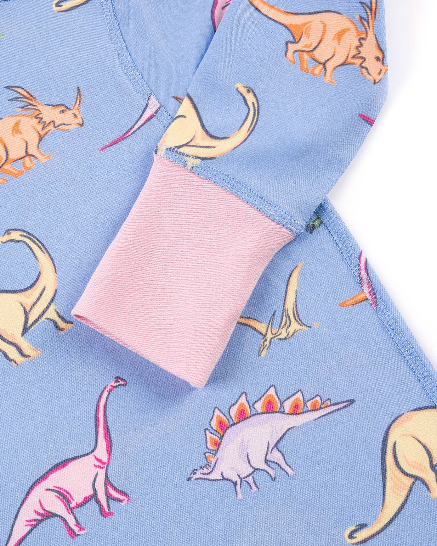 Kids Dinosaur Print Long Pyjama Set - Blue